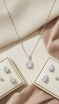 Colar de ouro branco com diamantes